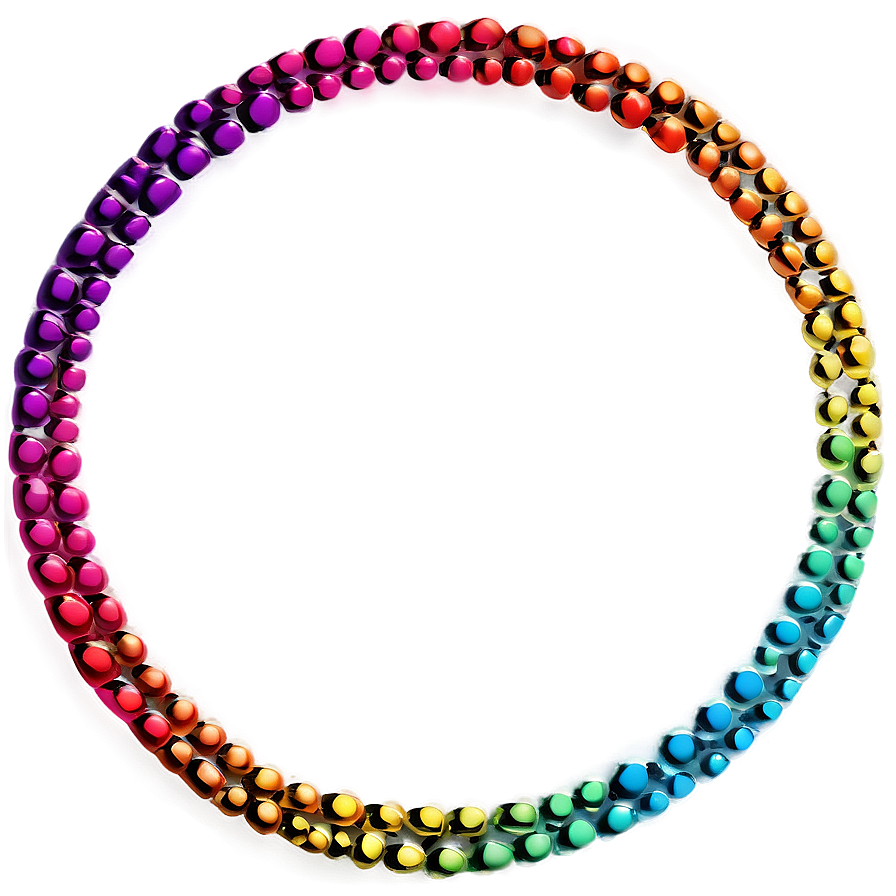 Colored Dotted Circle Png 06262024 PNG image