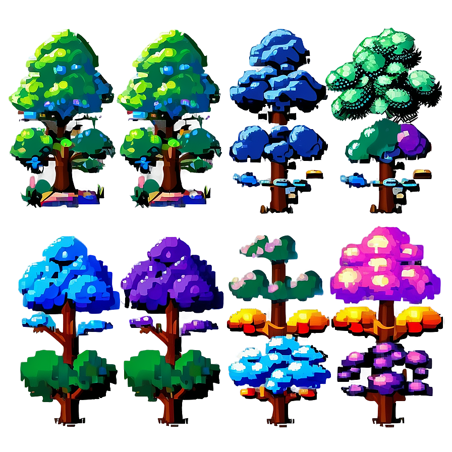 Colorful 16 Bit Landscapes Png Ght PNG image