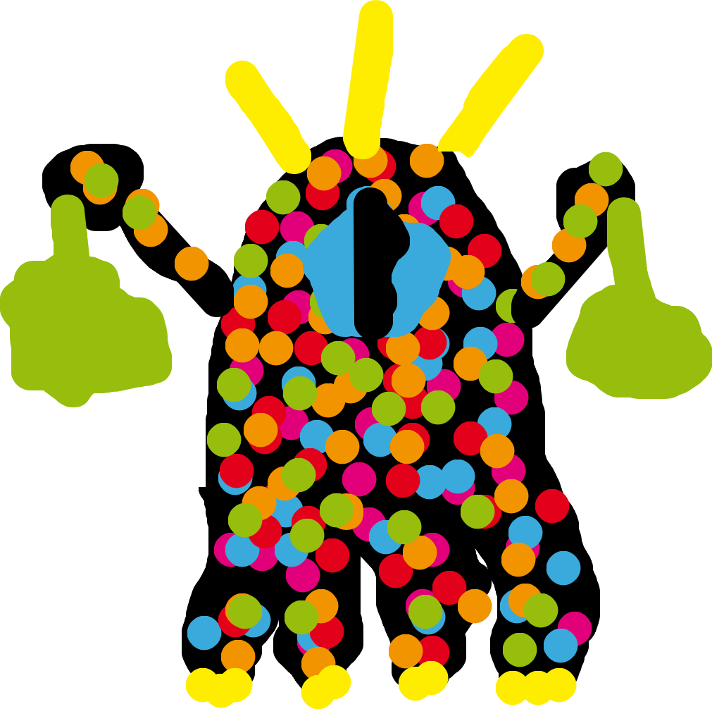 Colorful_ Abstract_ Alien_ Giving_ Thumbs_ Up PNG image
