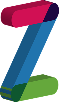 Colorful Abstract Alphabet Letter Z PNG image