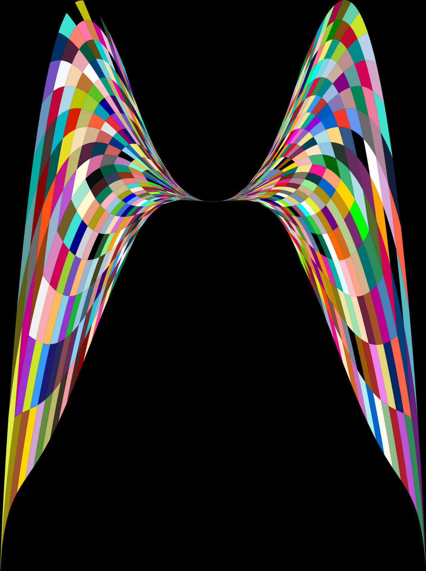 Colorful Abstract Angel Wings PNG image