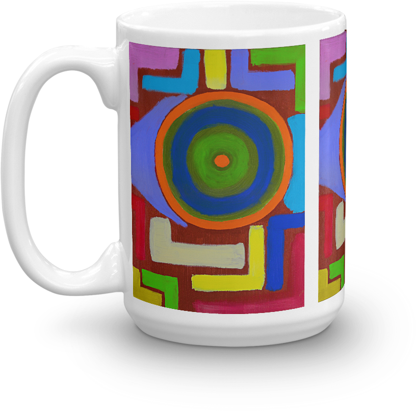 Colorful Abstract Art Mug PNG image