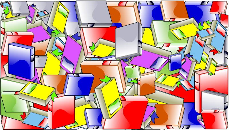 Colorful Abstract Books Pattern PNG image