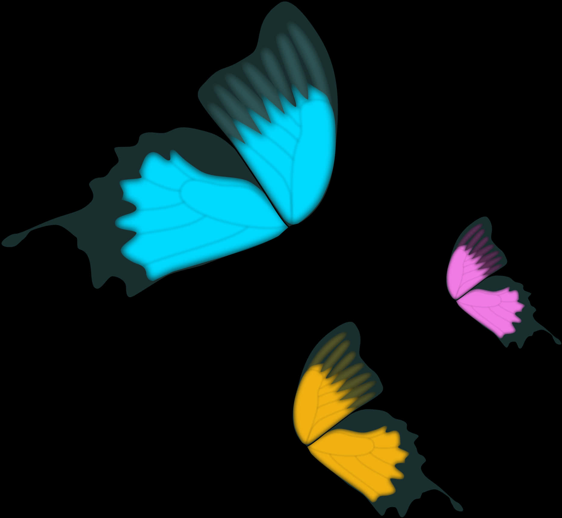 Colorful_ Abstract_ Butterflies PNG image