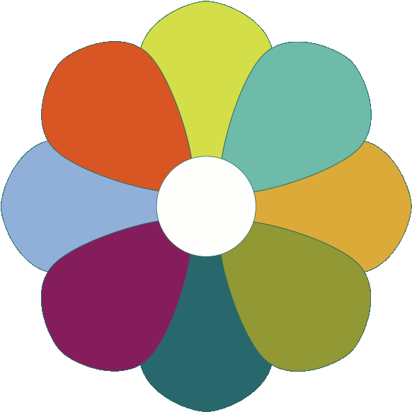 Colorful Abstract Flower Graphic PNG image