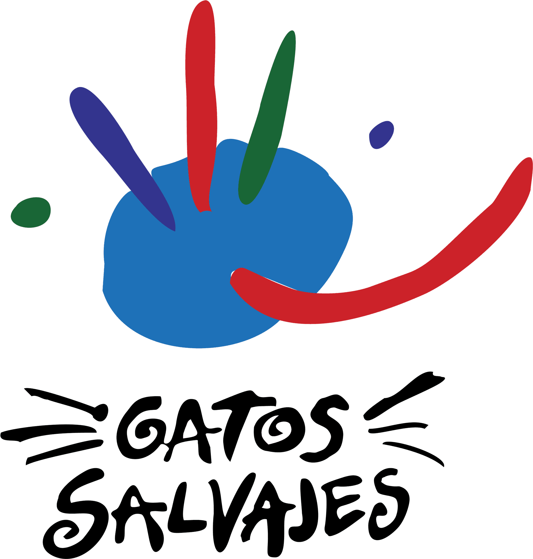 Colorful Abstract Gatos Salvajes Logo PNG image