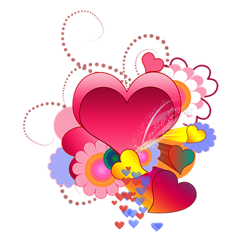 Colorful_ Abstract_ Heart_ Design PNG image