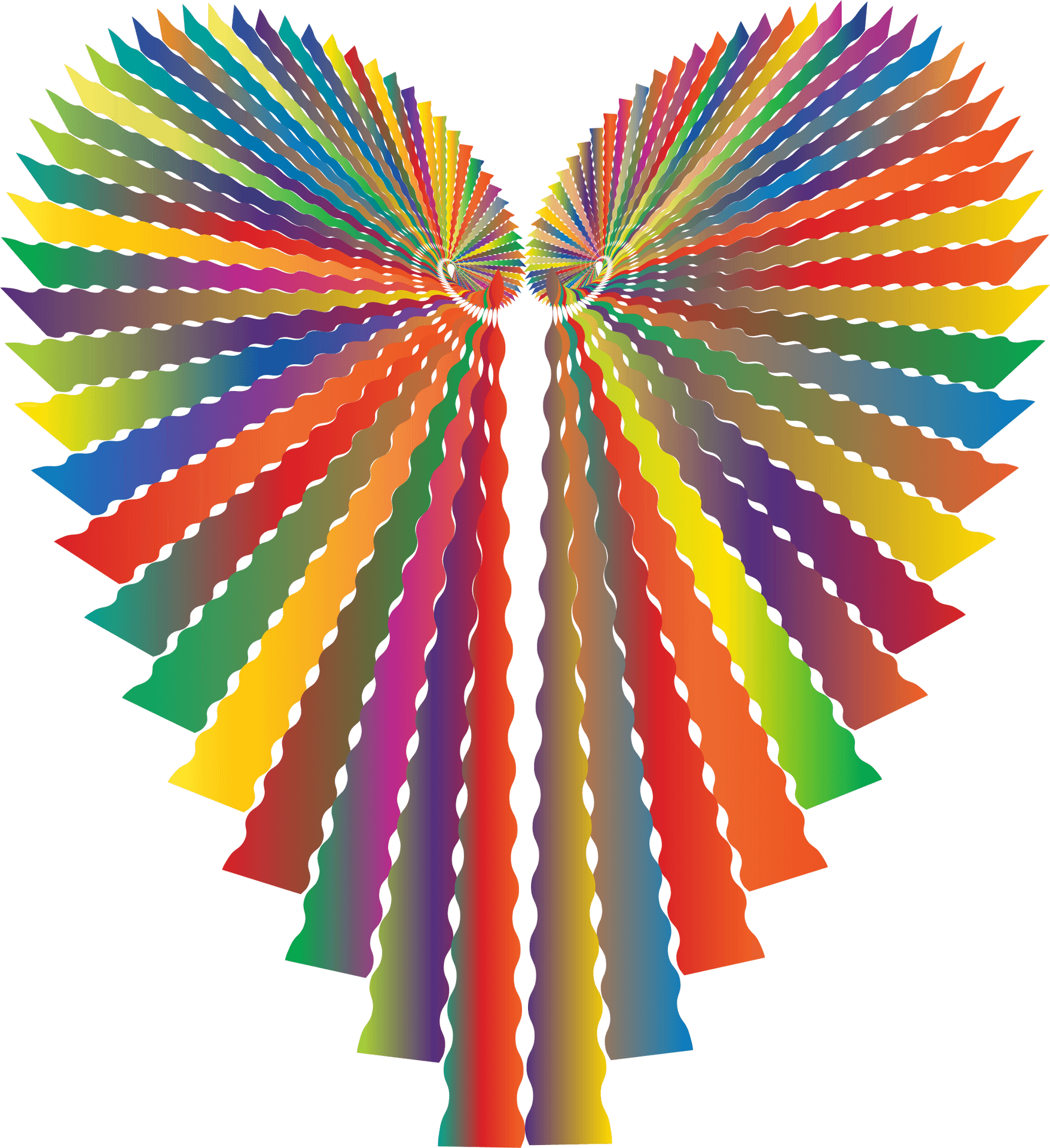 Colorful_ Abstract_ Radiating_ Ribbons PNG image