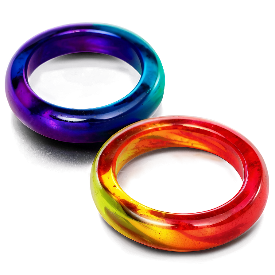 Colorful Acrylic Rings Png Sfb25 PNG image