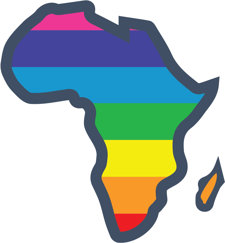 Colorful Africa Continent Outline PNG image