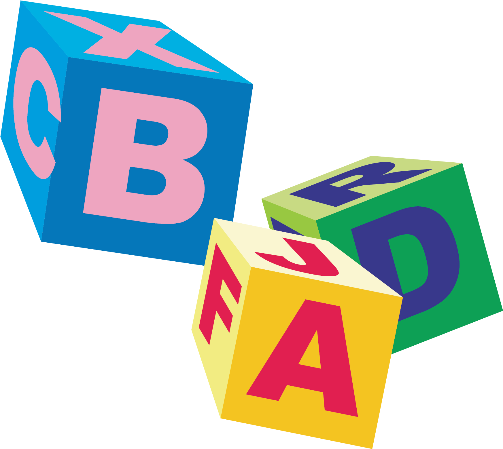 Colorful Alphabet Blocks PNG image
