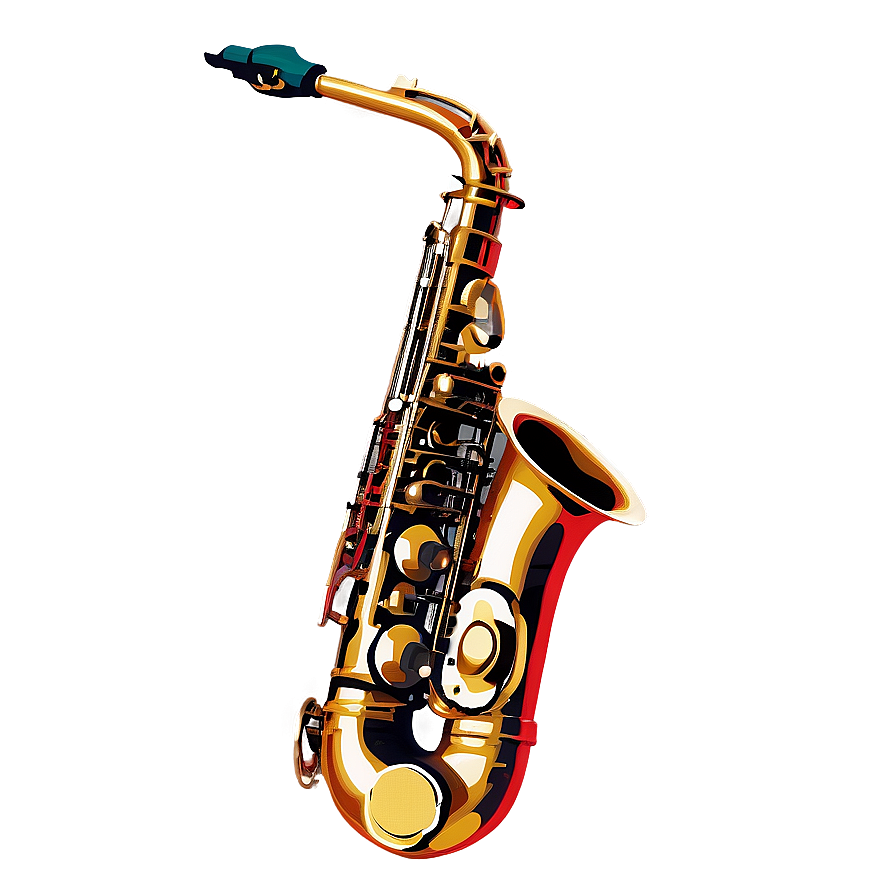 Colorful Alto Saxophone Png Iid4 PNG image