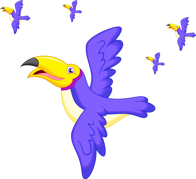Colorful_ Animated_ Flying_ Birds PNG image