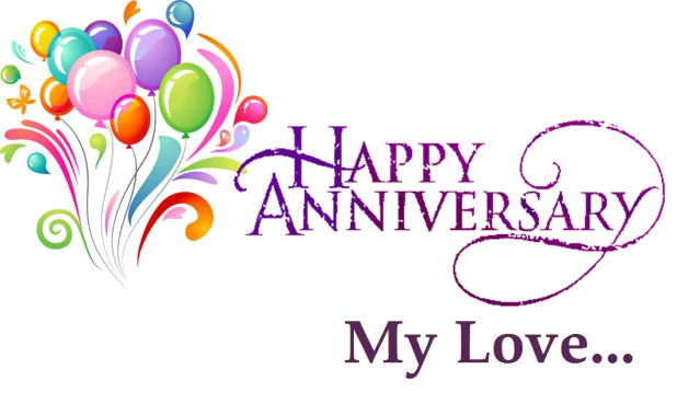 Colorful Anniversary Greeting PNG image
