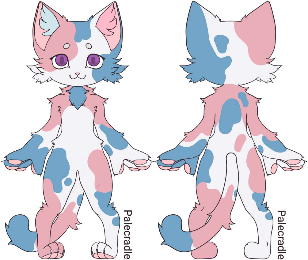 Colorful Anthro Cat Character Design PNG image