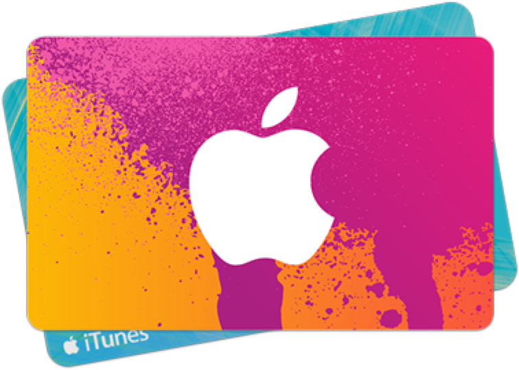 Colorful Apple Gift Card PNG image