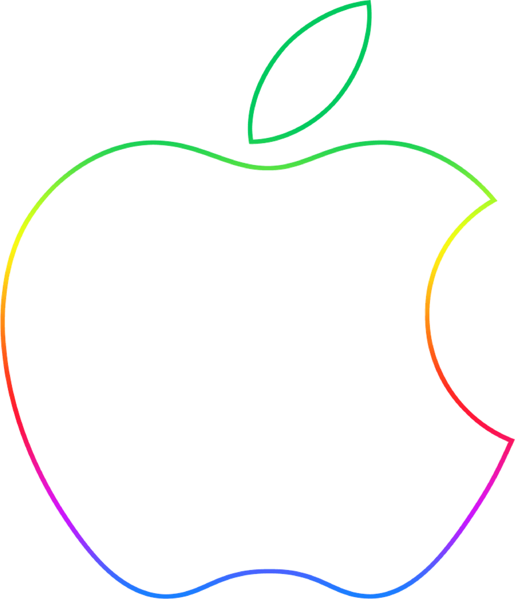 Colorful Apple Logo PNG image