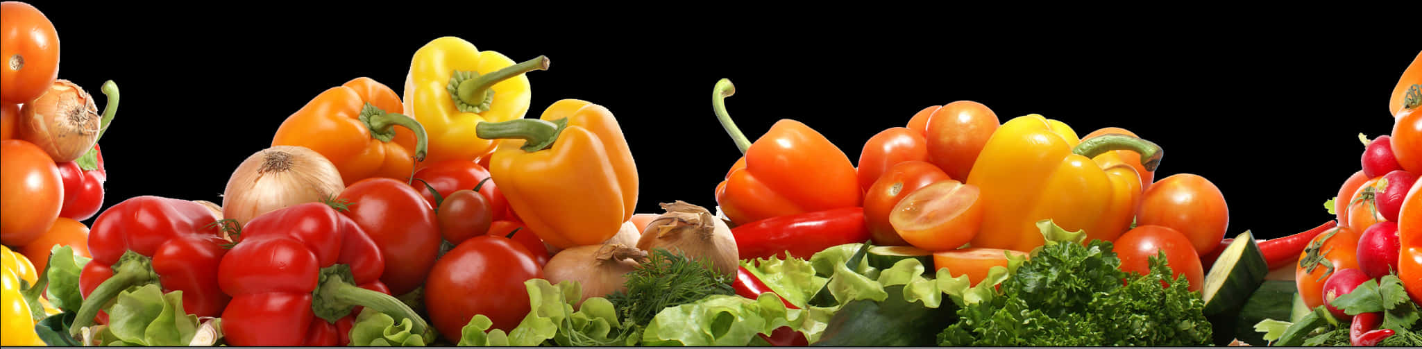 Colorful Assortmentof Fresh Vegetables Banner PNG image