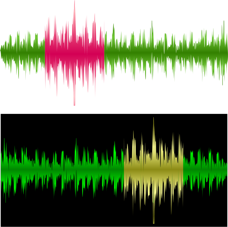 Colorful Audio Waveform Visualization PNG image