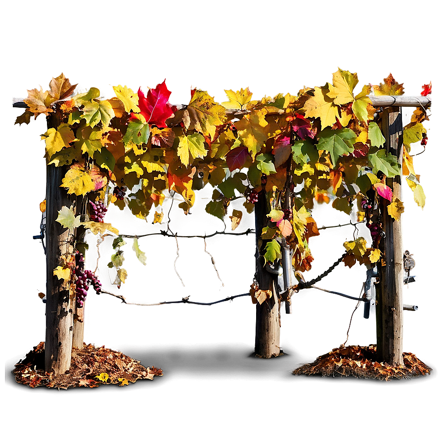 Colorful Autumn Vineyard Photo Png 63 PNG image