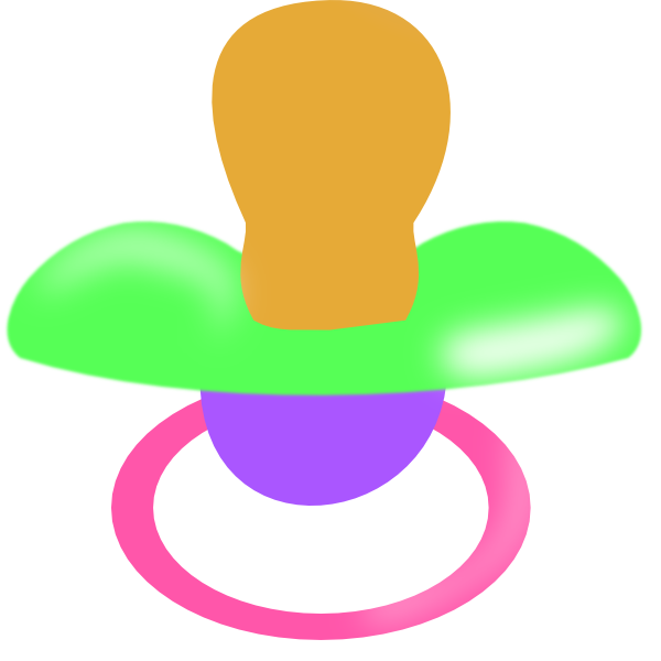 Colorful Baby Pacifier PNG image