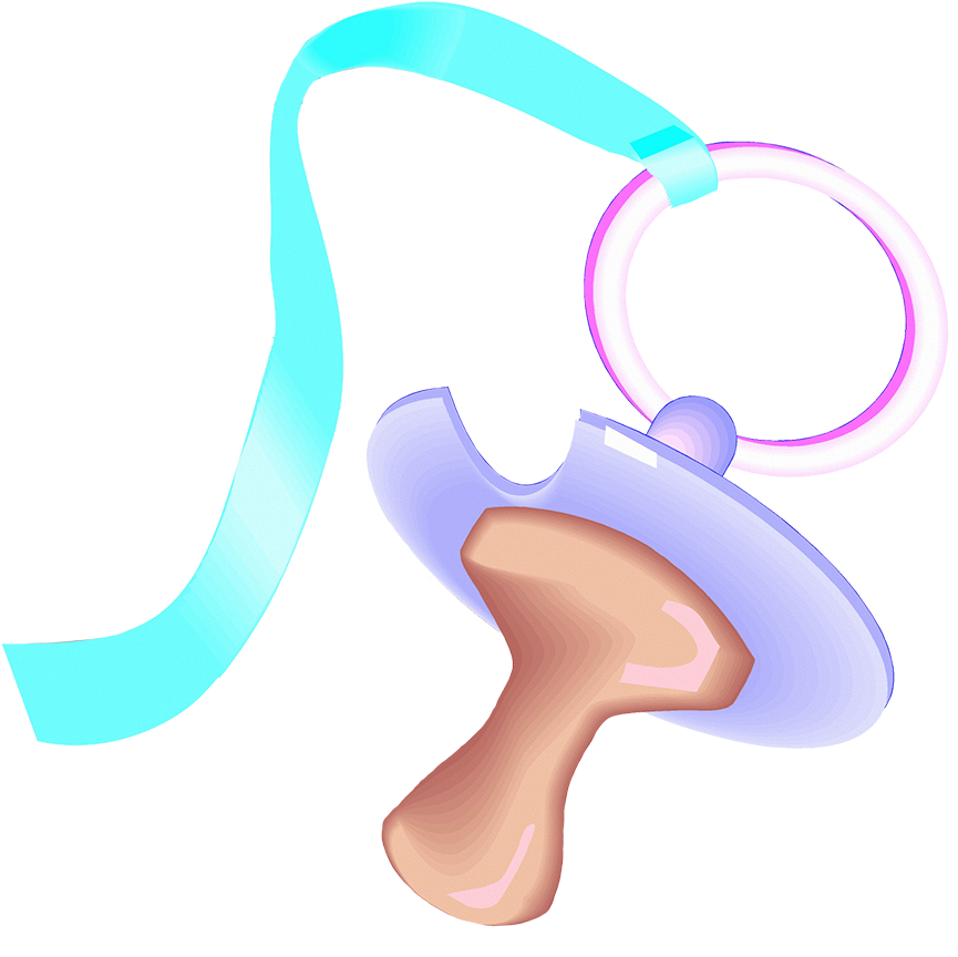 Colorful Baby Pacifier Illustration PNG image