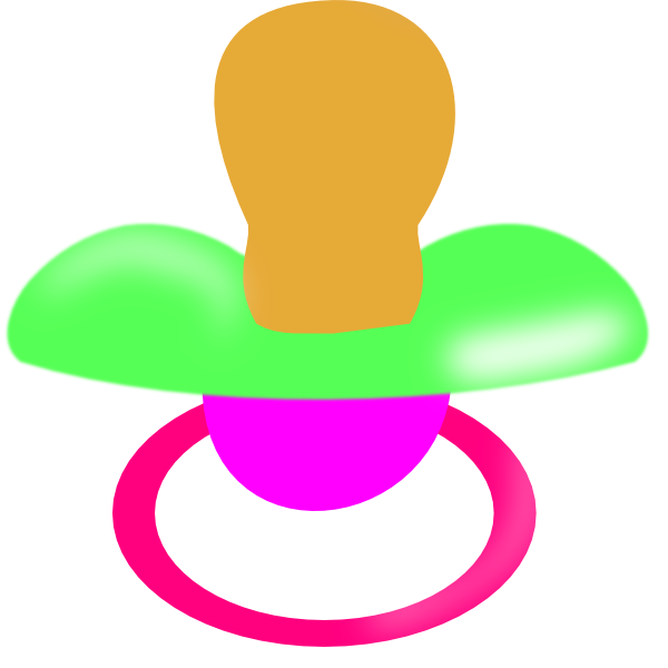 Colorful Baby Pacifier PNG image