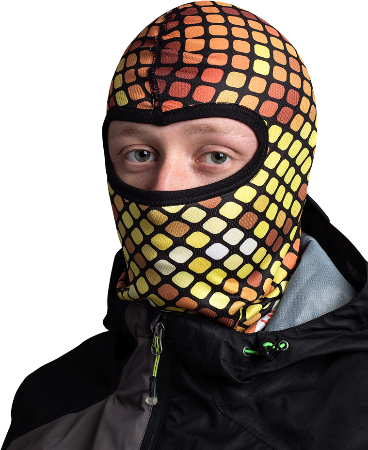 Colorful Balaclava Man Portrait PNG image