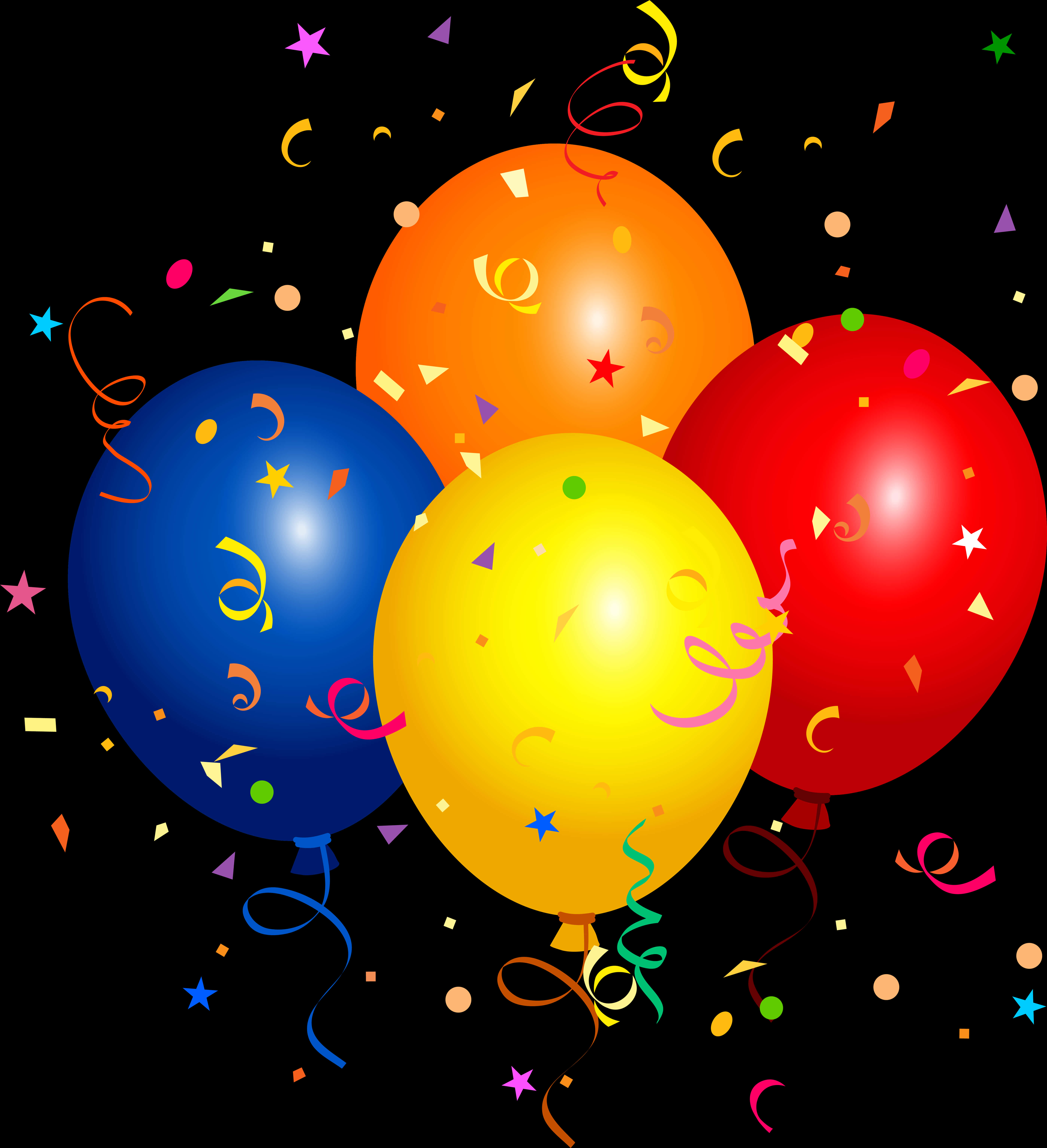 Colorful Balloons Celebration Background PNG image