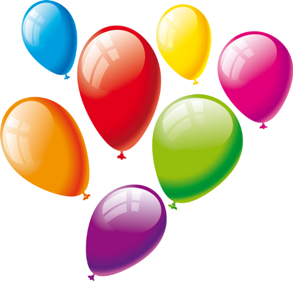 Colorful Balloons Floating PNG image