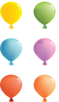 Colorful Balloons Vector Illustration PNG image