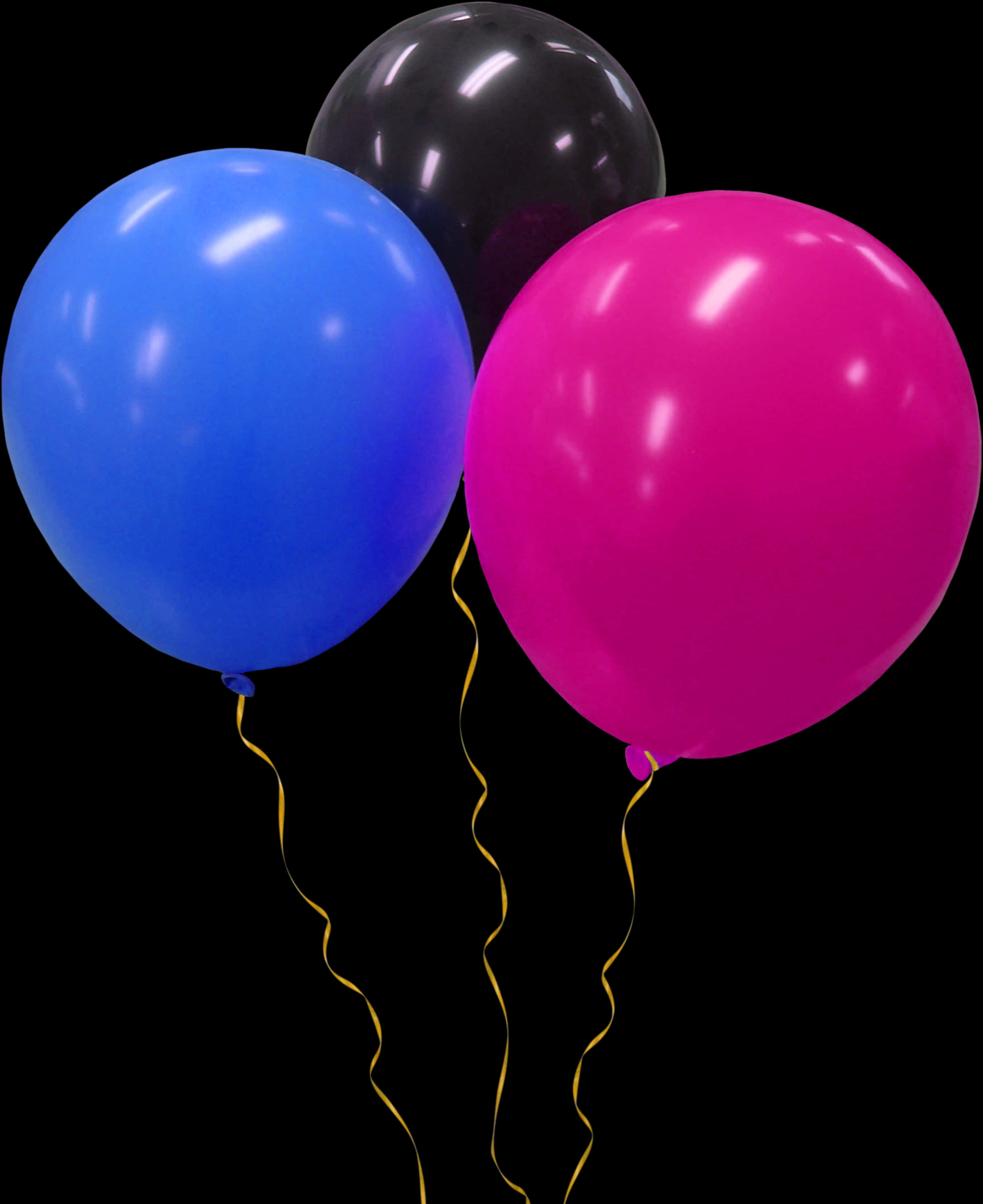 Colorful Balloonson Black Background PNG image