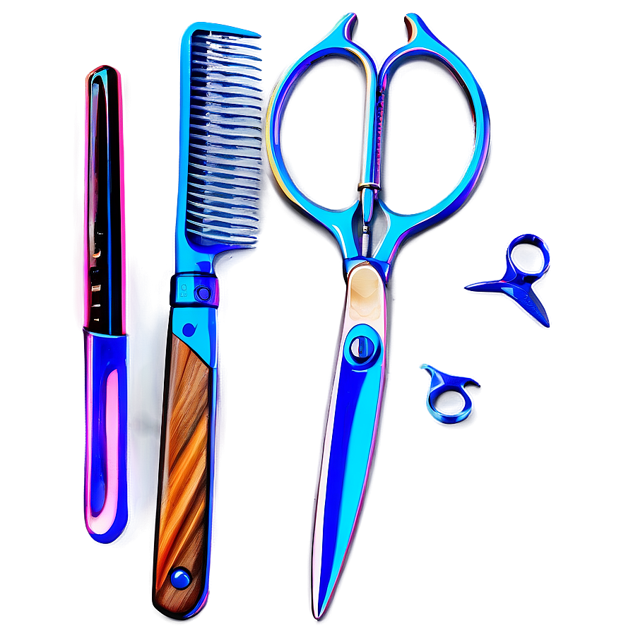 Colorful Barber Scissors Png Iqr PNG image