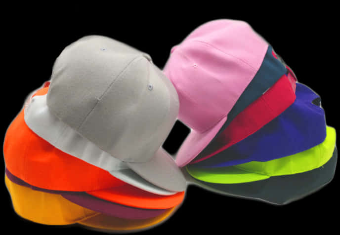 Colorful Baseball Caps Collection PNG image