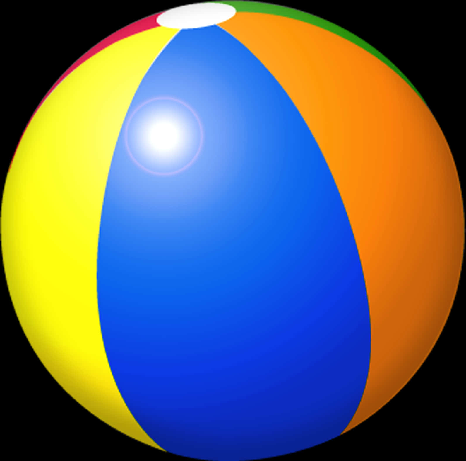 Colorful Beach Ball Illustration PNG image