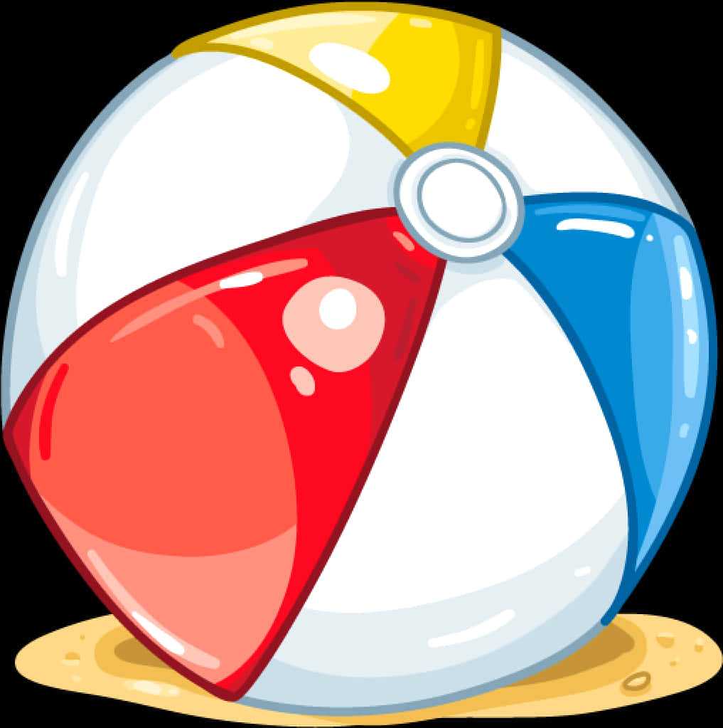 Colorful Beach Ball Illustration PNG image