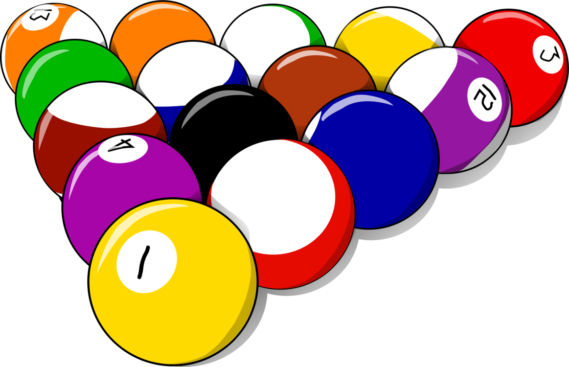 Colorful Billiard Balls Vector PNG image
