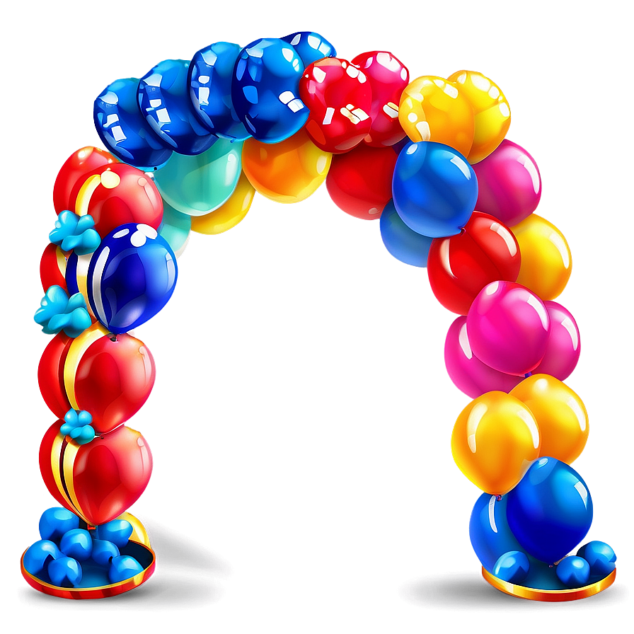 Colorful Birthday Balloon Arch Png Nkv3 PNG image