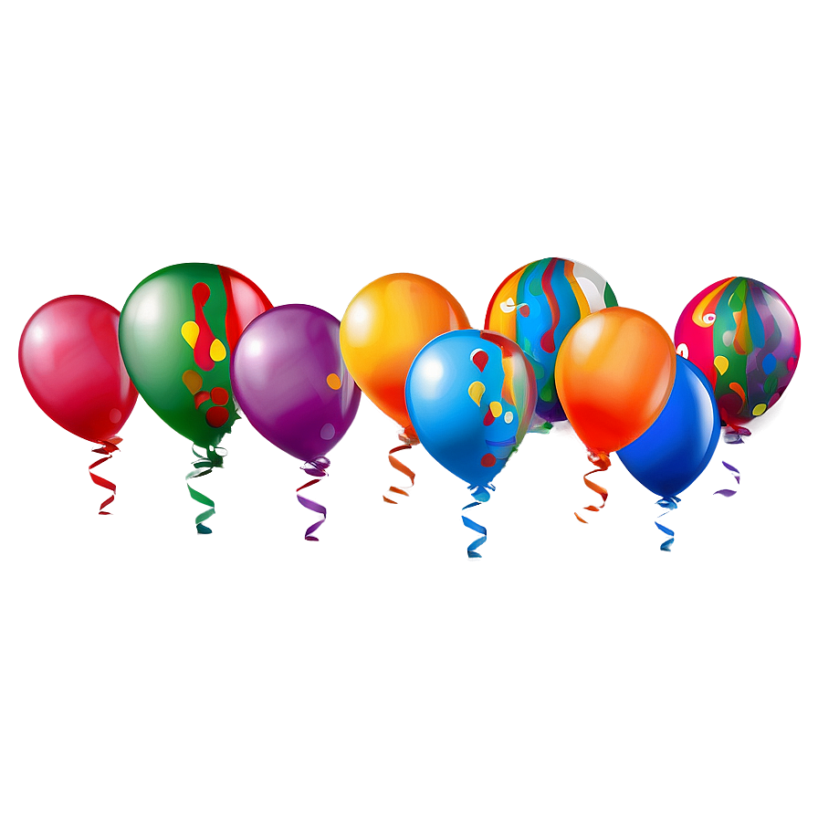 Colorful Birthday Balloon Png 06272024 PNG image