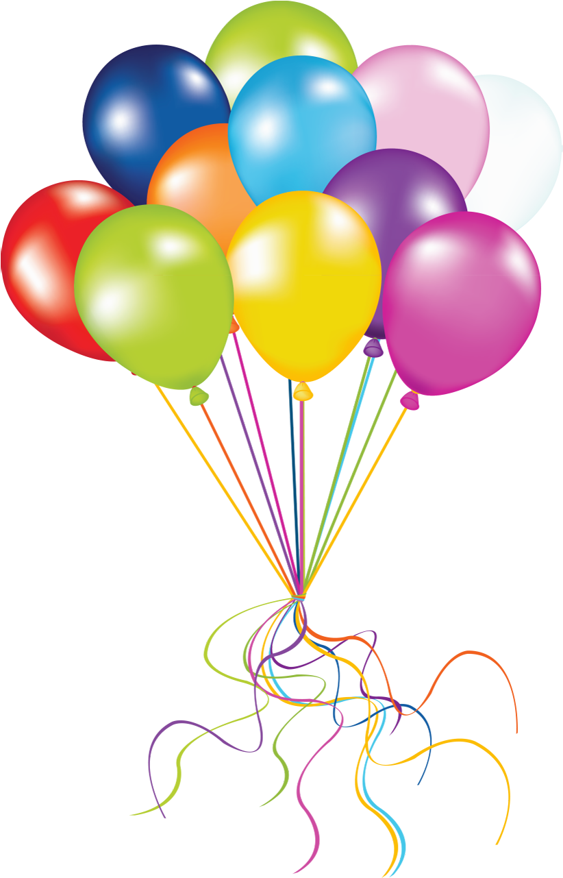 Colorful Birthday Balloons Background PNG image