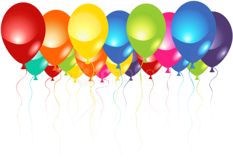 Colorful Birthday Balloons Background PNG image