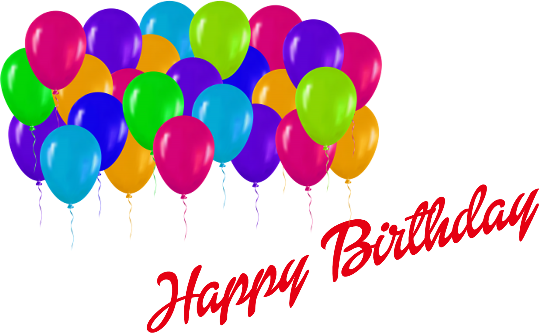 Colorful Birthday Balloons PNG image