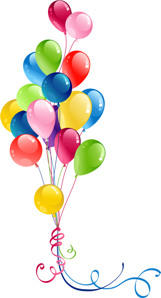Colorful Birthday Balloons Vector PNG image