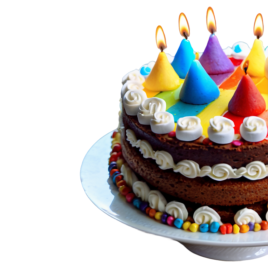Colorful Birthday Cake Png Dhr PNG image