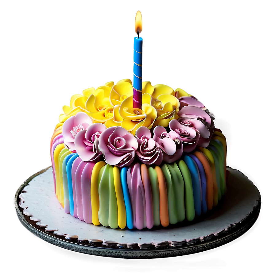 Colorful Birthday Cake Png Kte PNG image