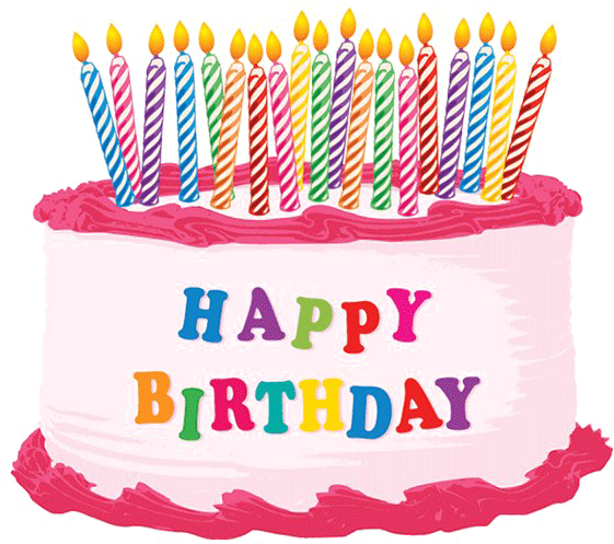 Colorful Birthday Cakewith Candles PNG image