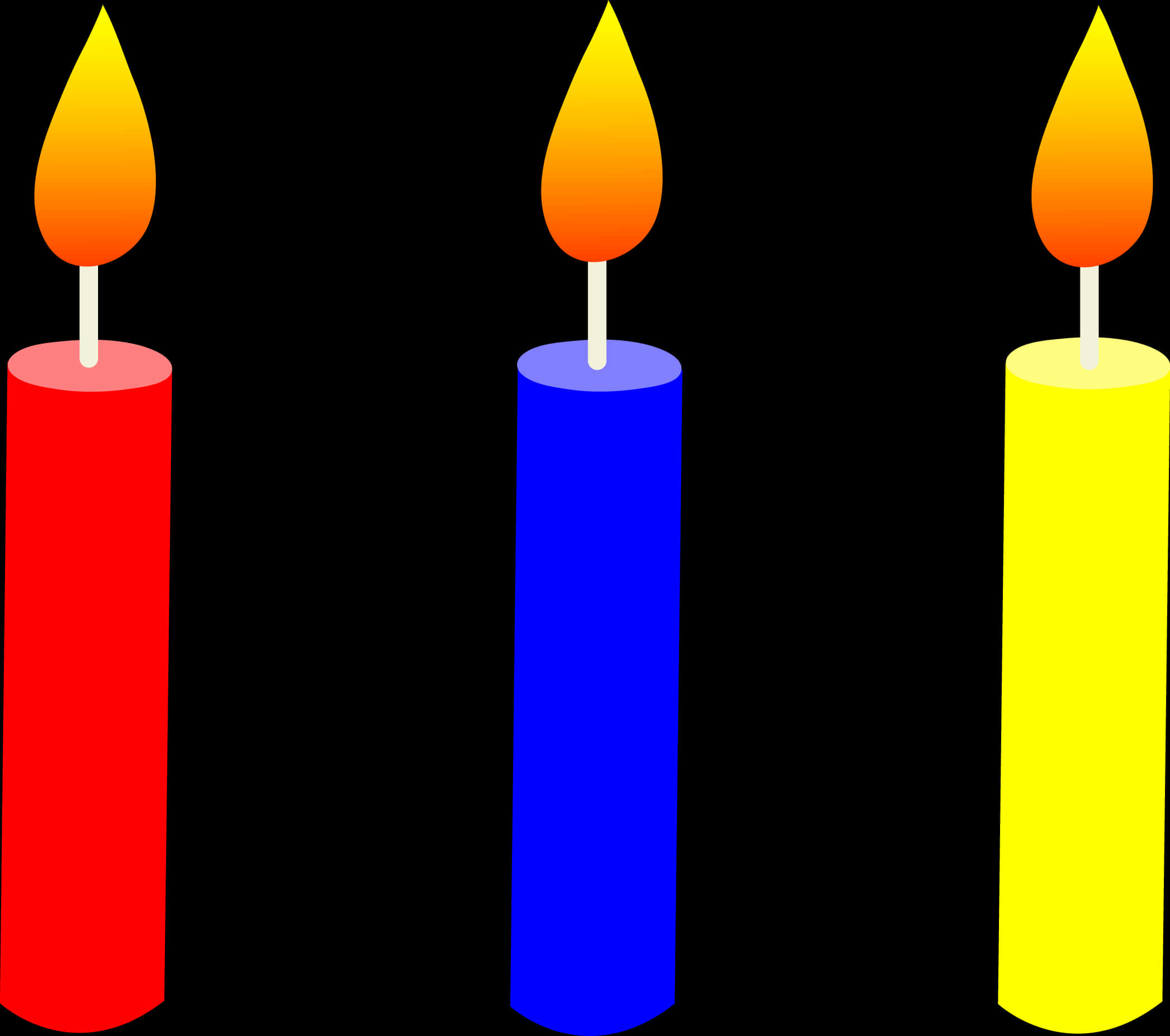 Colorful Birthday Candles PNG image