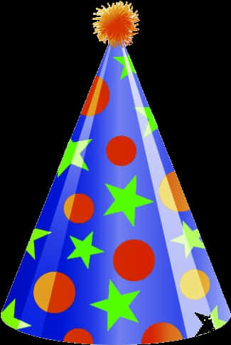 Colorful Birthday Party Hat PNG image