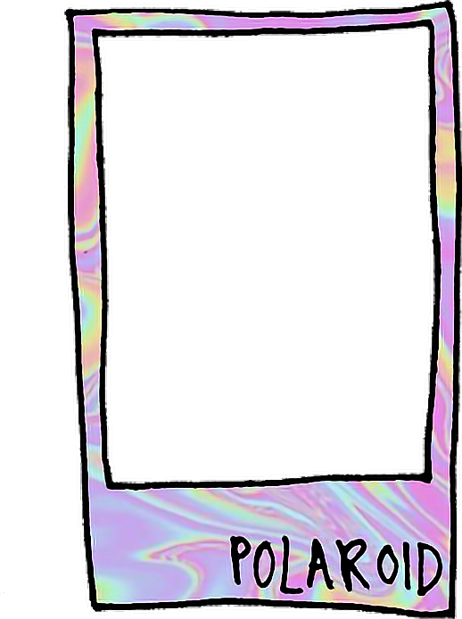 Colorful Blank Polaroid Frame PNG image