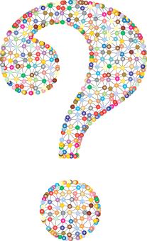 Colorful Bokeh Question Mark PNG image